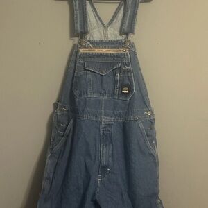 Berne Denim Bib Overalls Mens Size 42x34 Dark Wash Workwear Western Farm
